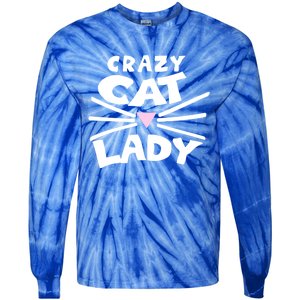 Crazy Cat Lady Long Funny Gift Cute Cat Gift Tie-Dye Long Sleeve Shirt