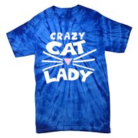 Crazy Cat Lady Long Funny Gift Cute Cat Gift Tie-Dye T-Shirt