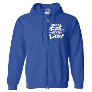 Crazy Cat Lady Long Funny Gift Cute Cat Gift Full Zip Hoodie