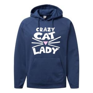 Crazy Cat Lady Long Funny Gift Cute Cat Gift Performance Fleece Hoodie