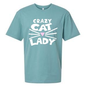 Crazy Cat Lady Long Funny Gift Cute Cat Gift Sueded Cloud Jersey T-Shirt