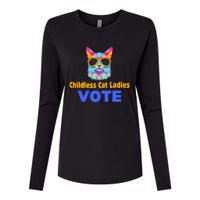 Childless Cat Ladies Vote Blue Womens Cotton Relaxed Long Sleeve T-Shirt