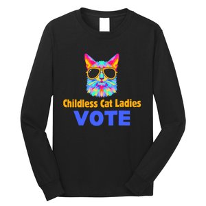 Childless Cat Ladies Vote Blue Long Sleeve Shirt