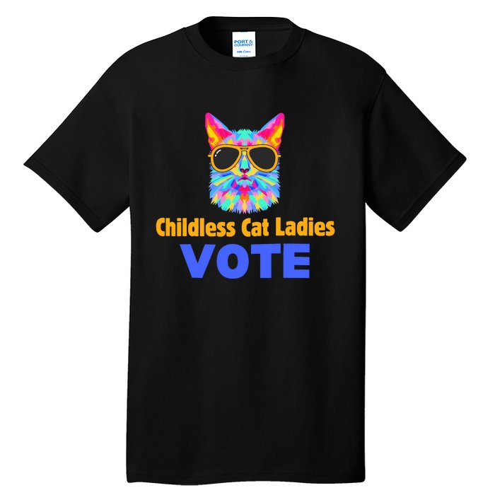 Childless Cat Ladies Vote Blue Tall T-Shirt