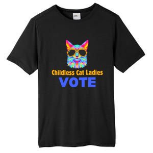 Childless Cat Ladies Vote Blue Tall Fusion ChromaSoft Performance T-Shirt