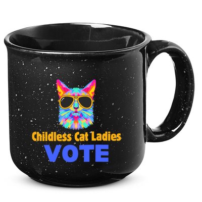 Childless Cat Ladies Vote Blue 15oz Campfire Ceramic Mug