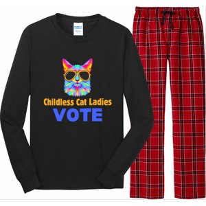 Childless Cat Ladies Vote Blue Long Sleeve Pajama Set