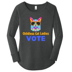 Childless Cat Ladies Vote Blue Women's Perfect Tri Tunic Long Sleeve Shirt