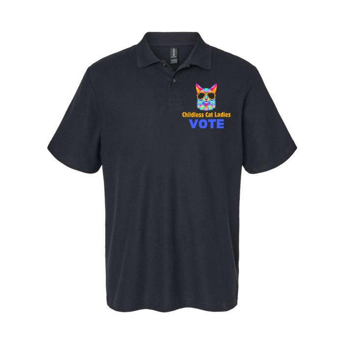 Childless Cat Ladies Vote Blue Softstyle Adult Sport Polo