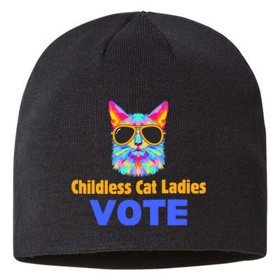 Childless Cat Ladies Vote Blue Sustainable Beanie