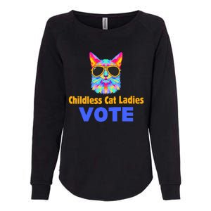 Childless Cat Ladies Vote Blue Womens California Wash Sweatshirt