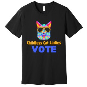 Childless Cat Ladies Vote Blue Premium T-Shirt