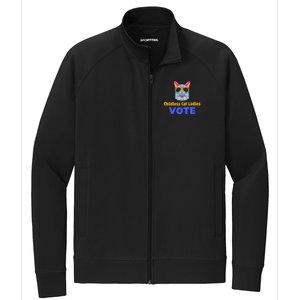 Childless Cat Ladies Vote Blue Stretch Full-Zip Cadet Jacket