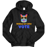 Childless Cat Ladies Vote Blue Tie Dye Hoodie