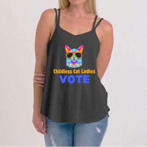 Childless Cat Ladies Vote Blue Women's Strappy Tank