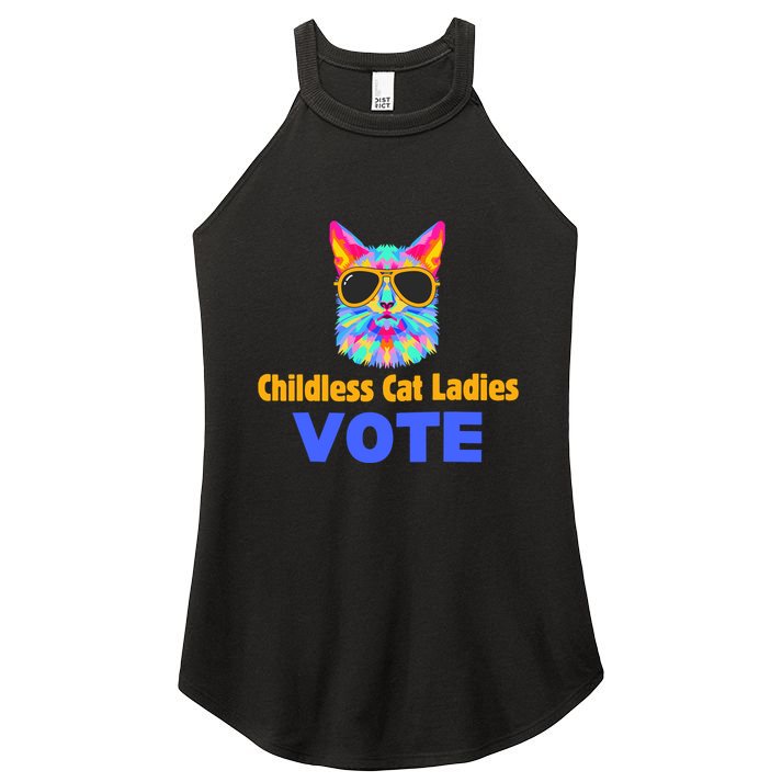 Childless Cat Ladies Vote Blue Women's Perfect Tri Rocker Tank