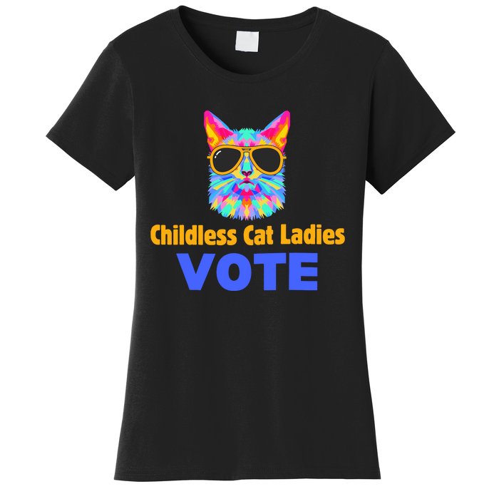 Childless Cat Ladies Vote Blue Women's T-Shirt