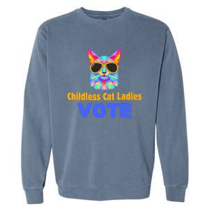 Childless Cat Ladies Vote Blue Garment-Dyed Sweatshirt