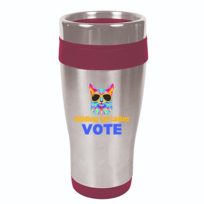 Childless Cat Ladies Vote Blue 16oz Travel Tumbler