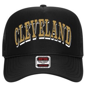 Cleveland High Crown Mesh Back Trucker Hat