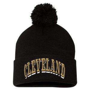 Cleveland Pom Pom 12in Knit Beanie