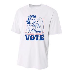 Childless Cat Ladies Vote Retro Election 2024 Usa Youth Performance Sprint T-Shirt