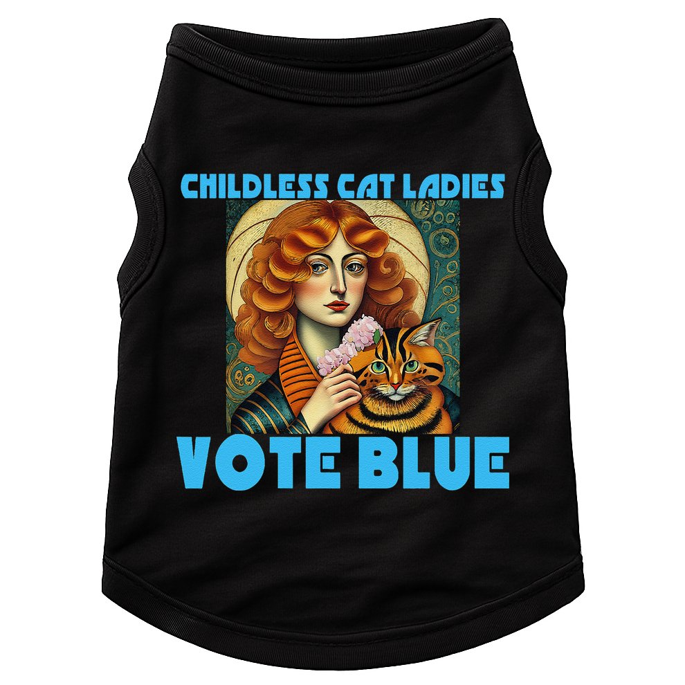 Childless Cat Ladies Vote Blue Doggie Tank