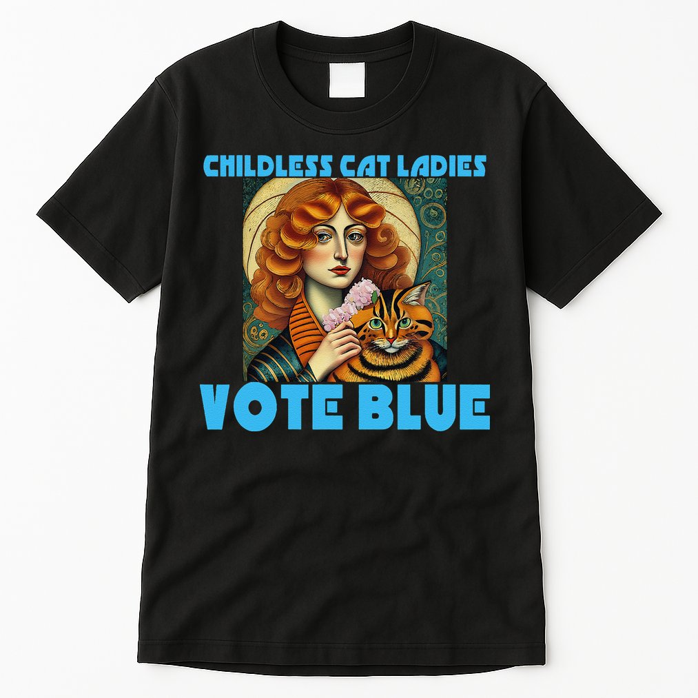 Childless Cat Ladies Vote Blue Tall T-Shirt