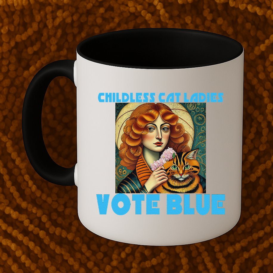 Childless Cat Ladies Vote Blue Mug