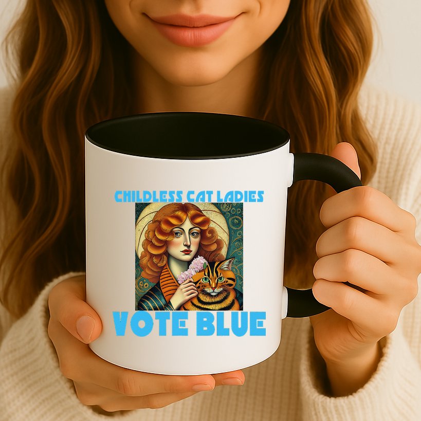 Childless Cat Ladies Vote Blue Mug