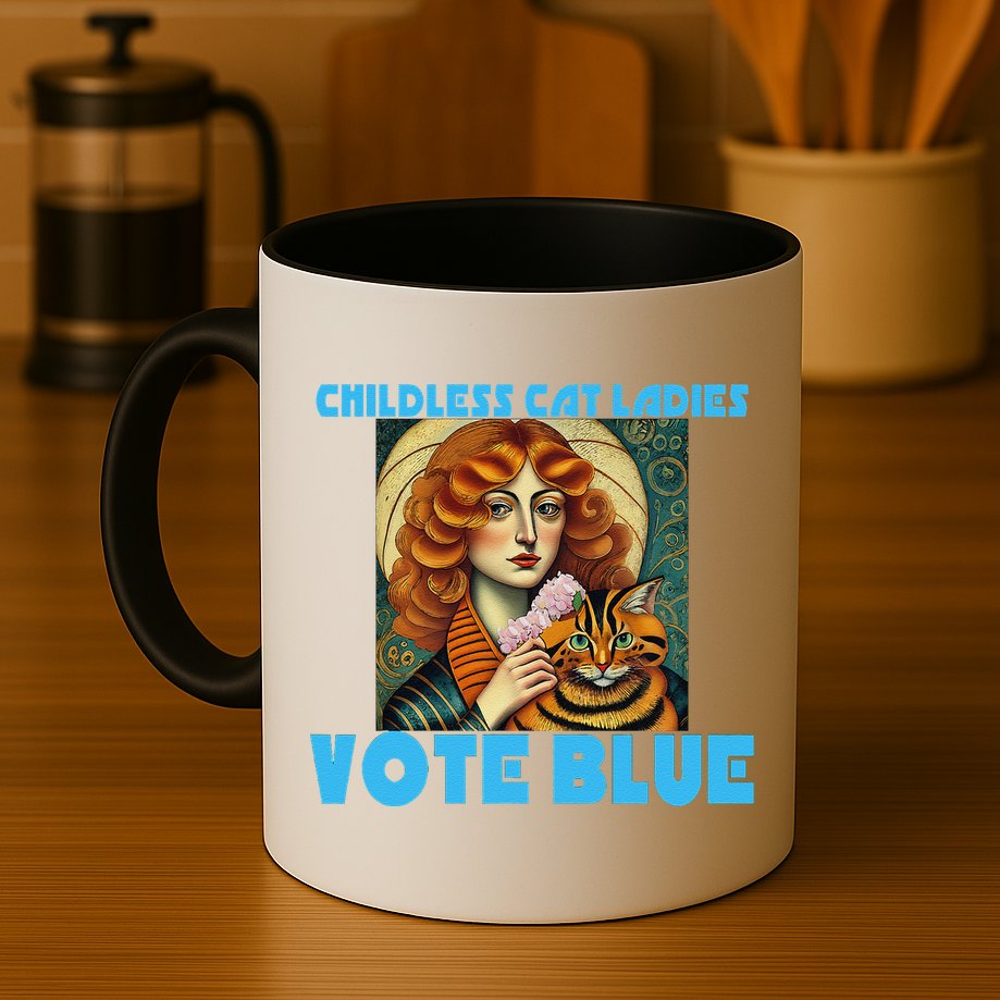 Childless Cat Ladies Vote Blue Mug