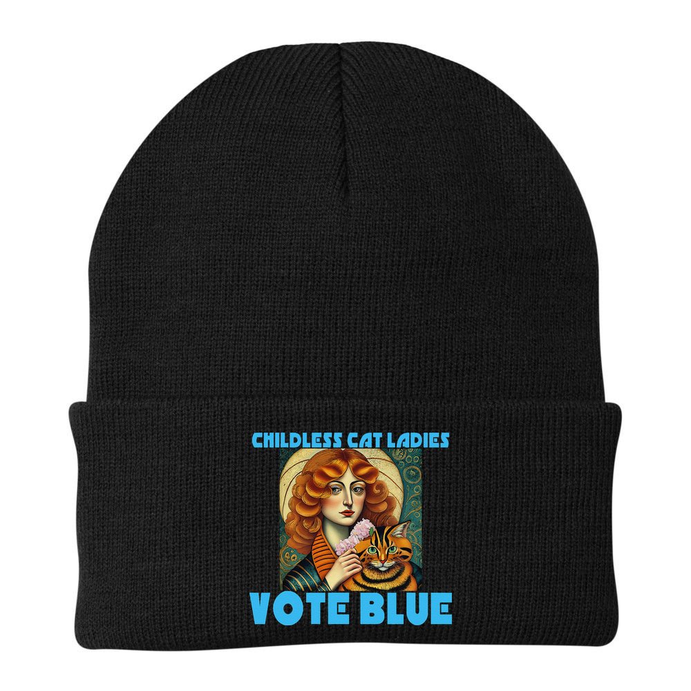 Childless Cat Ladies Vote Blue Beanie
