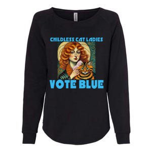 Childless Cat Ladies Vote Blue Womens California Wash Sweatshirt