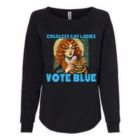 Childless Cat Ladies Vote Blue Womens California Wash Sweatshirt