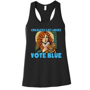 Childless Cat Ladies Vote Blue Women's Racerback Tank