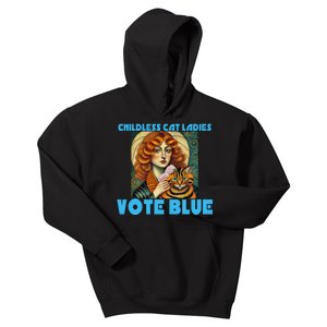 Childless Cat Ladies Vote Blue Kids Hoodie