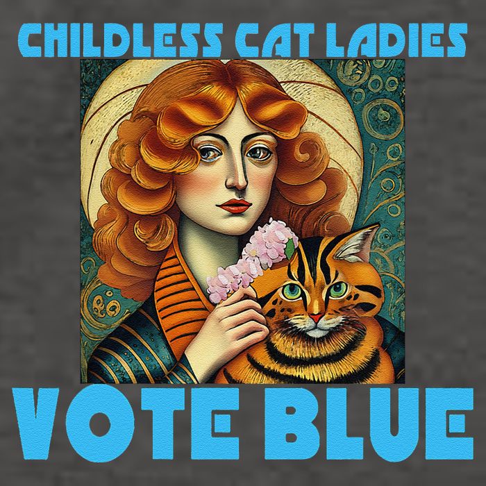 Childless Cat Ladies Vote Blue Vector Backpack