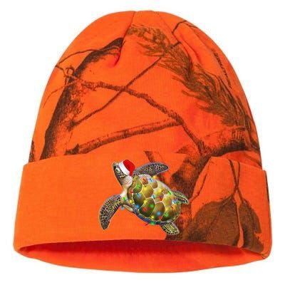 Cute Christmas Lights Santa Sea Turtle Kati Licensed 12" Camo Beanie