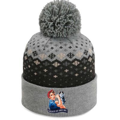 Childless Cat Ladies Vote Rosie The Riveter The Baniff Cuffed Pom Beanie