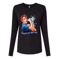 Childless Cat Ladies Vote Rosie The Riveter Womens Cotton Relaxed Long Sleeve T-Shirt