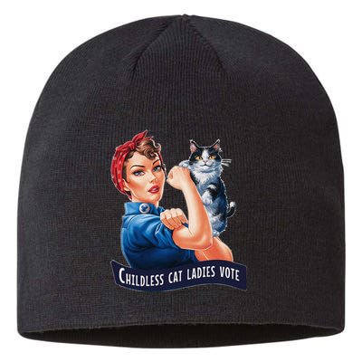 Childless Cat Ladies Vote Rosie The Riveter Sustainable Beanie