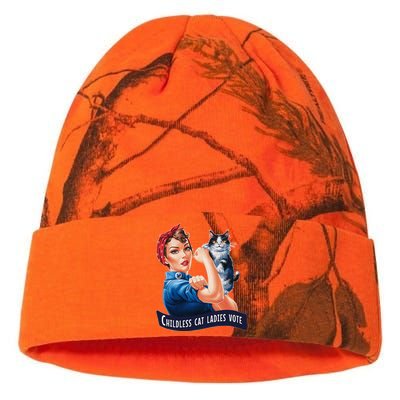 Childless Cat Ladies Vote Rosie The Riveter Kati Licensed 12" Camo Beanie