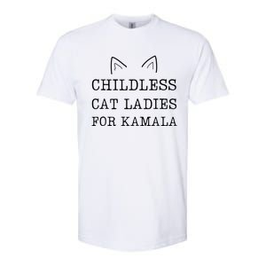 Childless Cat Ladies For Kamala 2024 Softstyle CVC T-Shirt