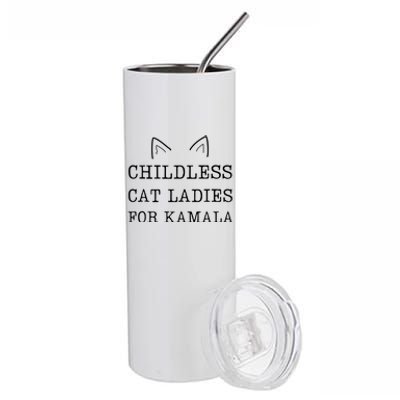 Childless Cat Ladies For Kamala 2024 Stainless Steel Tumbler