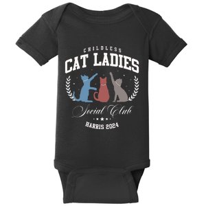 Childless Cat Lady Harris 2024 Baby Bodysuit