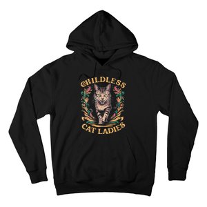 Childless Cat Ladies Feminist Childless Cat Ladies 2024 Hoodie