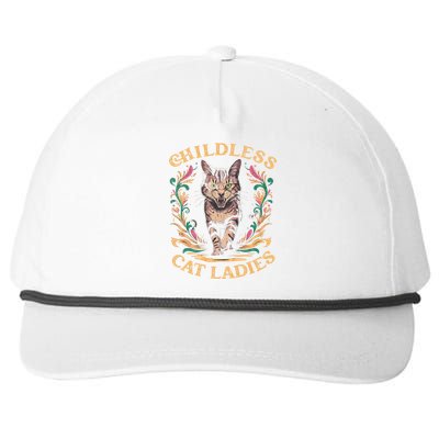 Childless Cat Ladies Feminist Childless Cat Ladies 2024 Snapback Five-Panel Rope Hat