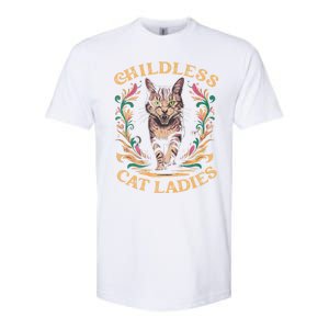 Childless Cat Ladies Feminist Childless Cat Ladies 2024 Softstyle CVC T-Shirt