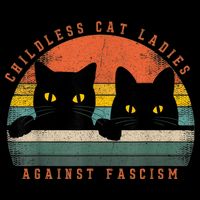 Childless Cat Ladies Feminist Childless Cat Ladies Against Fascism Impact Tech Backpack