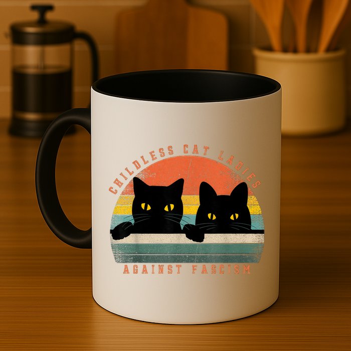 Childless Cat Ladies Feminist Childless Cat Ladies Against Fascism Mug